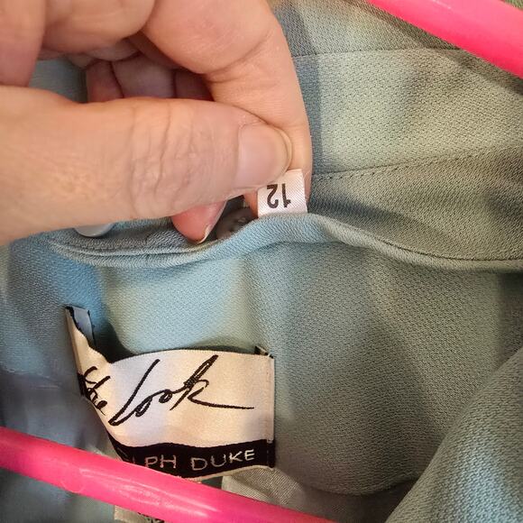 vintage Randolph Duke The Look Seafoam Coat - Size 12 with Collar - Picture 5 of 7